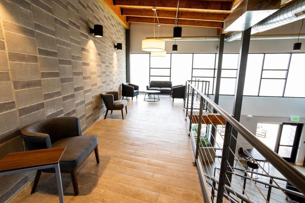 Convenient community amenity space at 231 Flats apartments near Purdue University