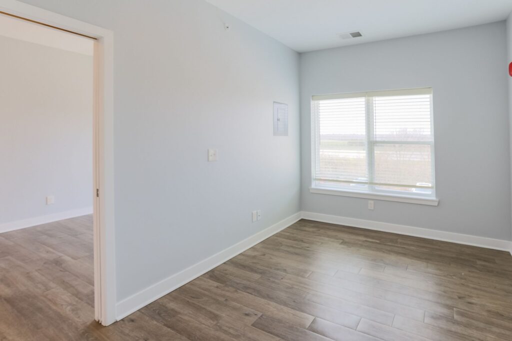 Bedroom in a 1 bedroom apartment near Purdue University at 231 Flats