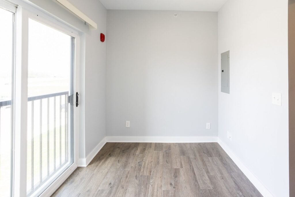 Private balcony at 231 Flats apartments near Purdue University in West Lafayette